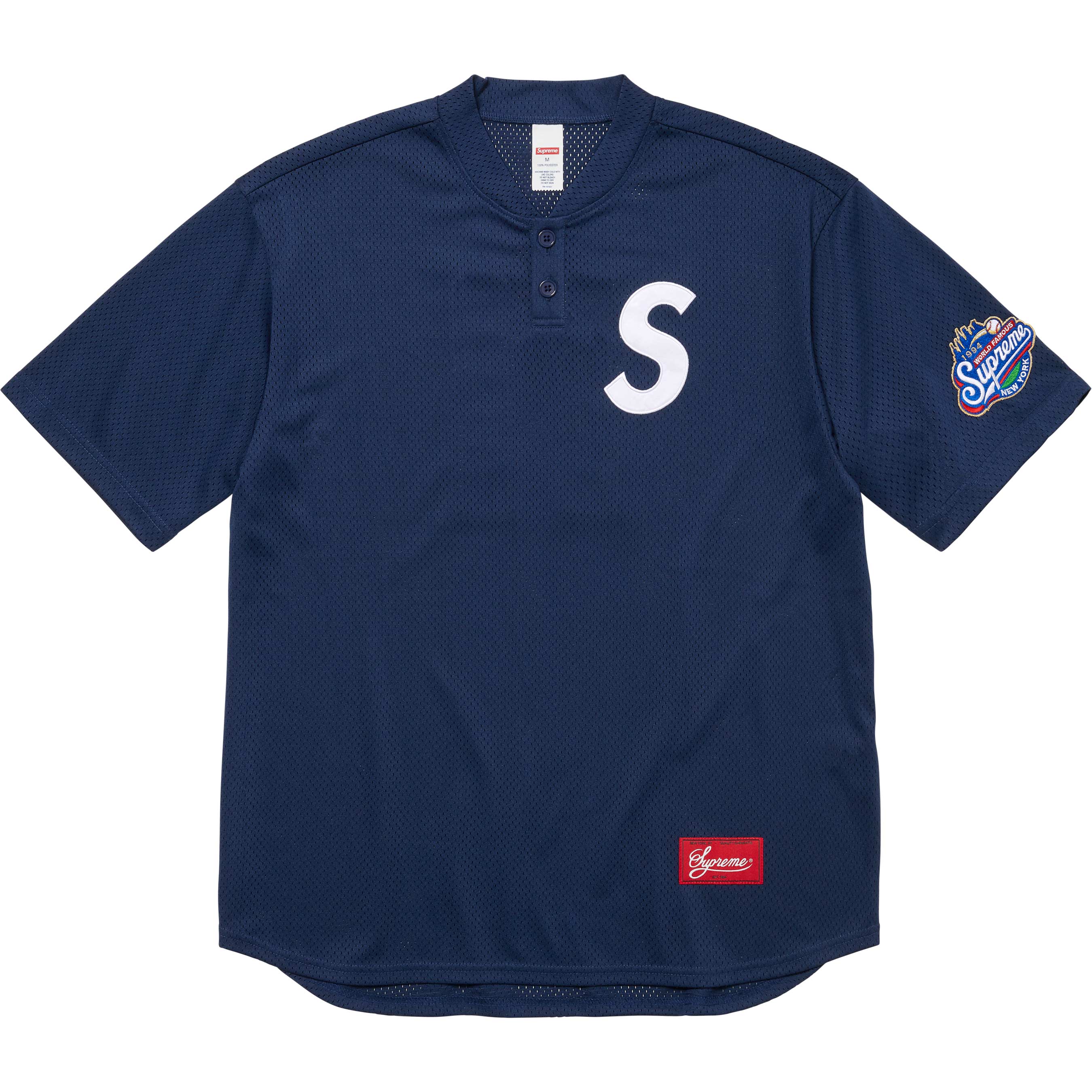 Supreme S Logo Baseball Henley Navy (WORN) – RIF LA