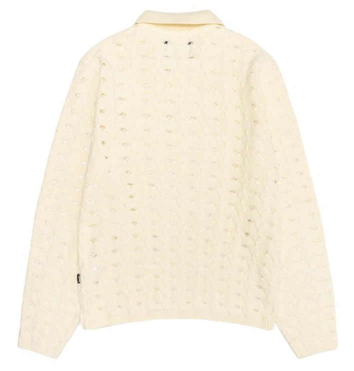 Stussy Open Knit Collared Sweater Ivory