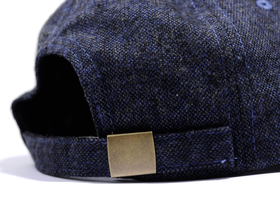 Stussy Pop Logo Tweed Strapback Cap Blue
