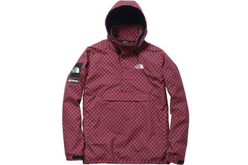 Supreme The North Face Checkered Windbreaker Pullover Red (WORN)