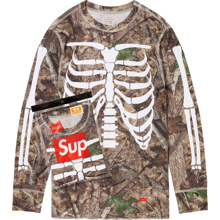 Supreme サーマル リアルツリー Hanes XL Supreme Hanes Bones Thermal Crew (1 Pack) Realtree Camo – RIF LA