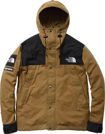 Supreme The North Face Waxed Cotton Mountain Jacket Brown