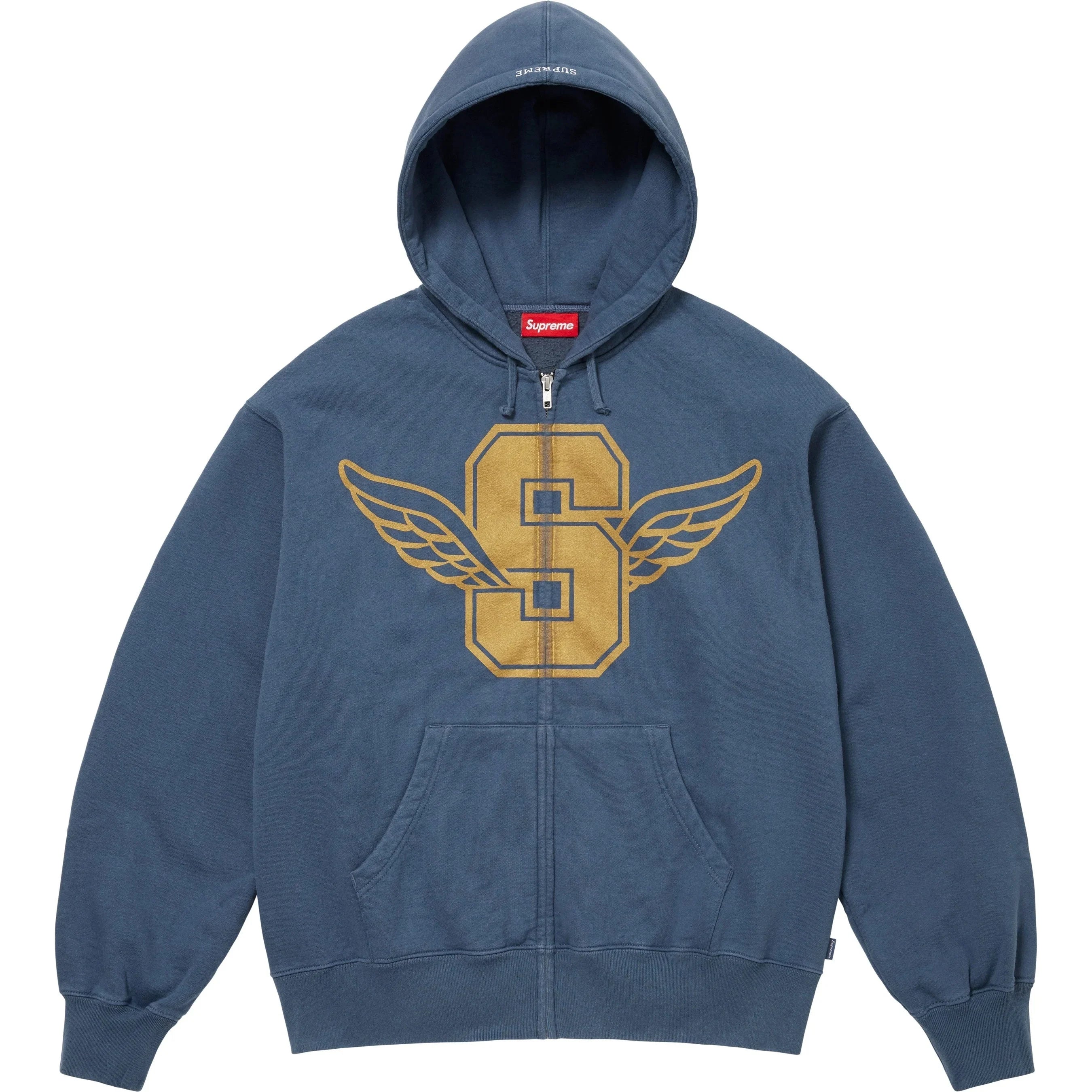 Supreme Wings Zip Up Hoodie Blue – RIF LA