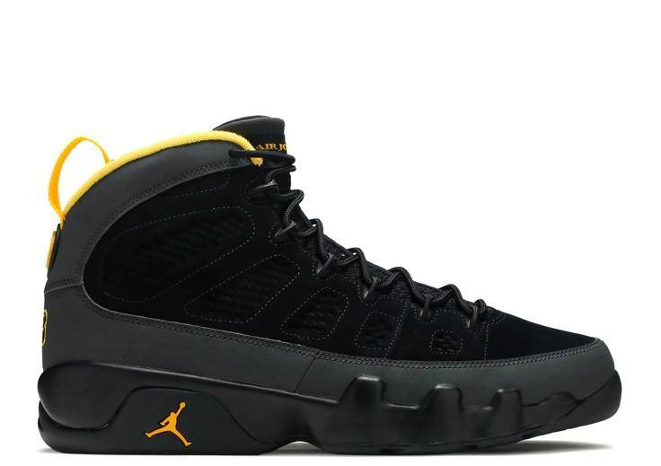 Air Jordan 9 Retro Dark Charcoal University Gold