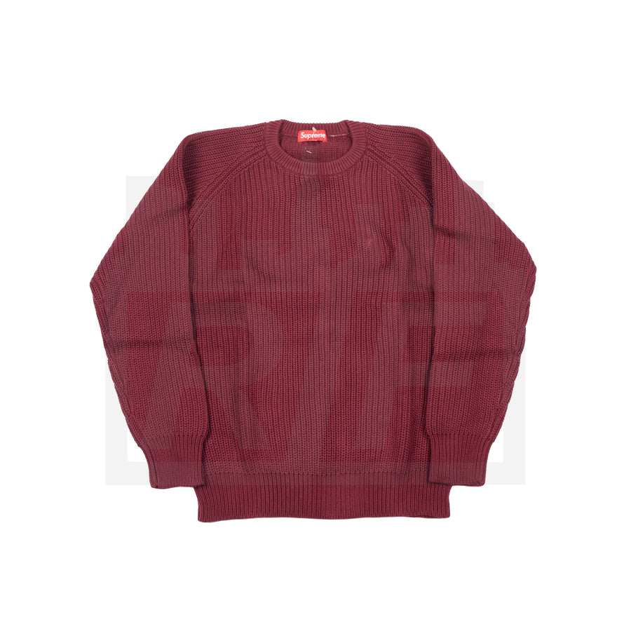 Supreme Rib Crewneck Sweater Vince (F/W14) Burgundy