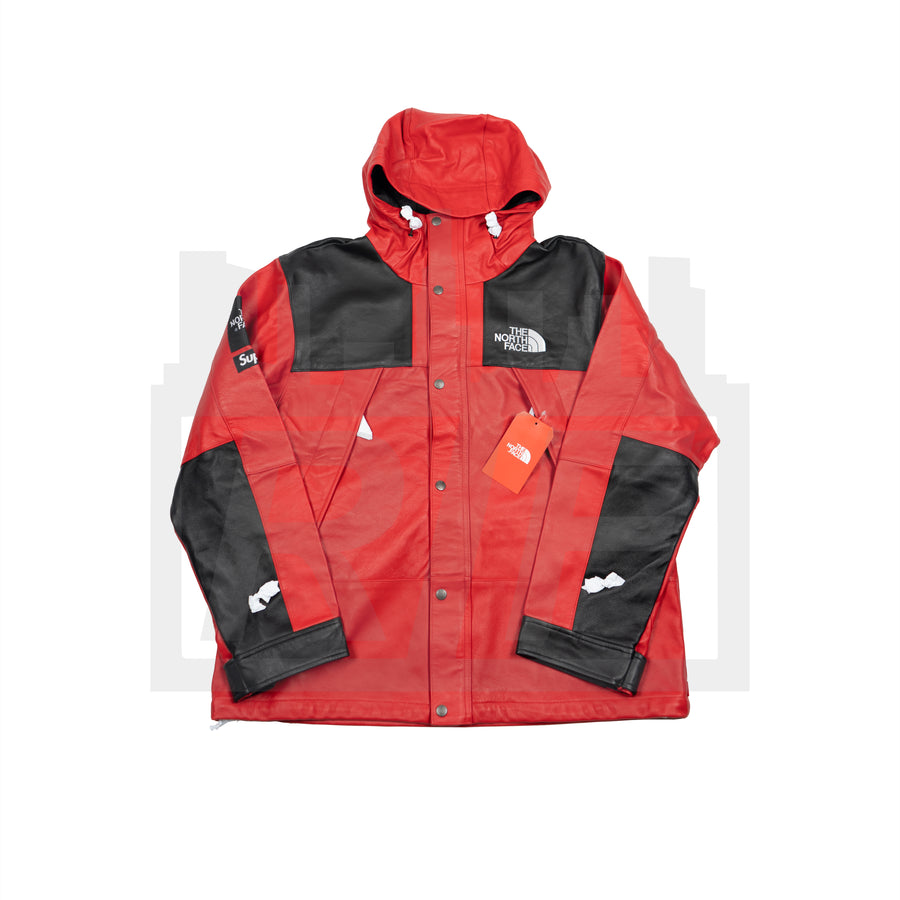 Supreme TNF Leather Mountain Parka Red