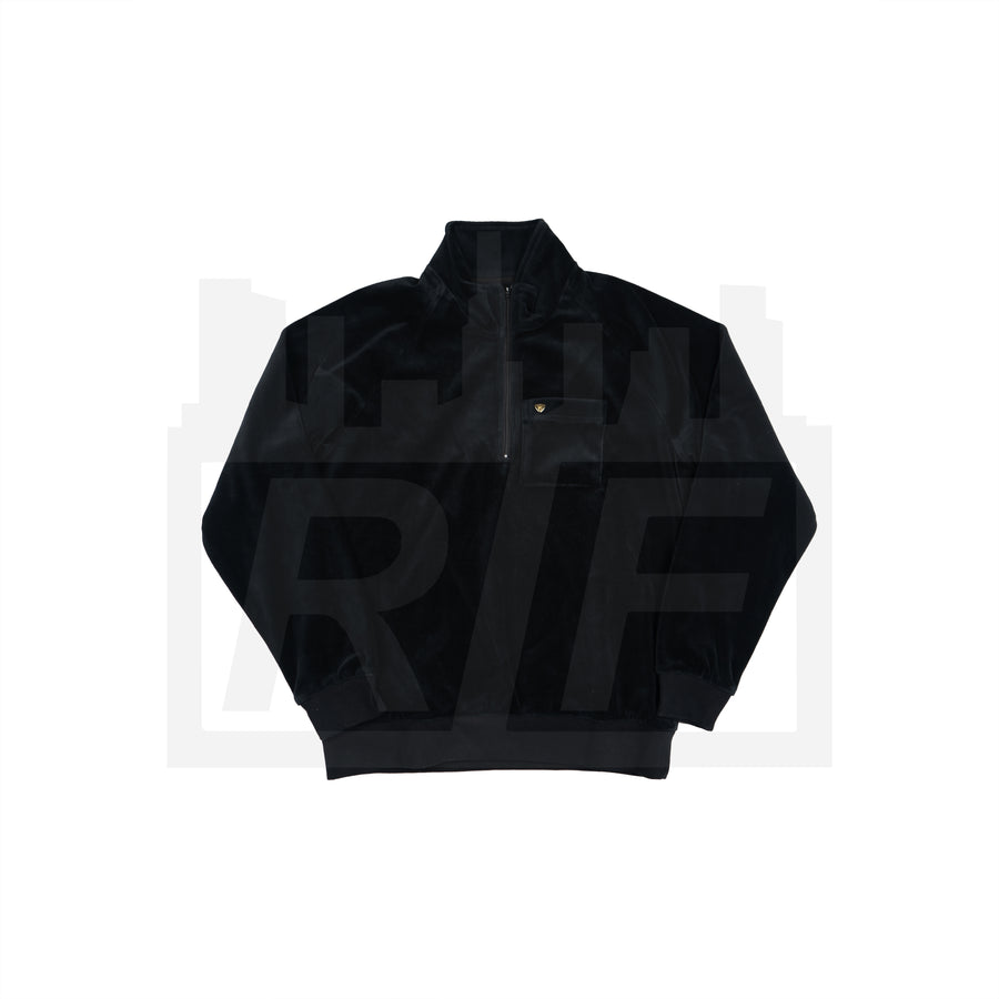 Velour Half Zip Pullover (F/W14) Black