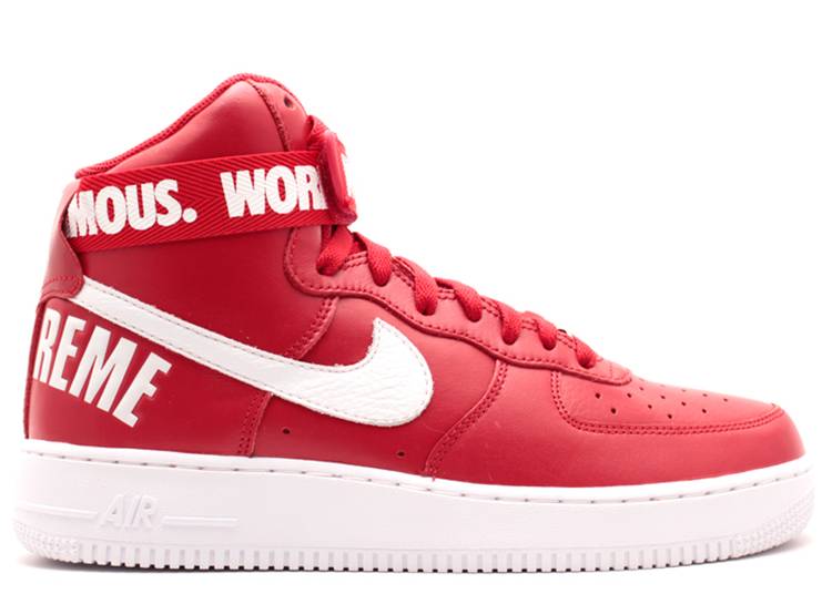 Nike Air Force 1 High Supreme World Famous Red (WORN) – RIF LA