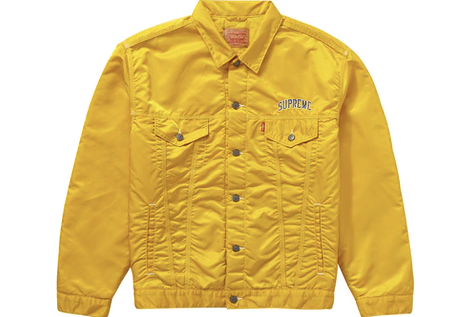 Supreme Levi's Nylon Trucker Jacket Yellow