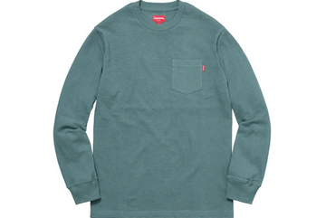 Supreme L/S Pocket Tee Dusty Teal
