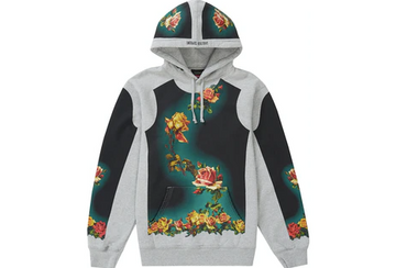 Supreme Jean Paul Gaultier Floral Print Hooded Sweatshirt Heather Grey