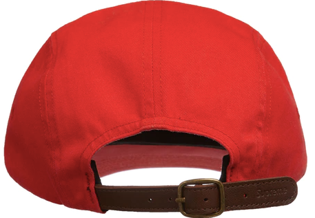 Supreme Washed Chino Twill Camp Cap (FW21) Neon Red
