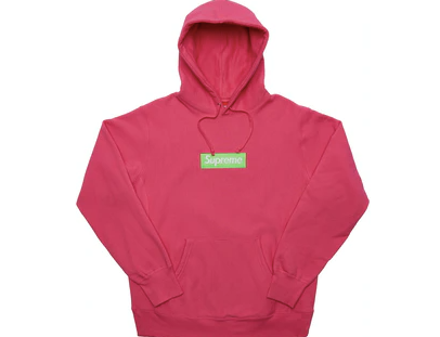 Supreme Box Logo Hooded Sweatshirt (FW17) Magenta (WORN) – RIF LA