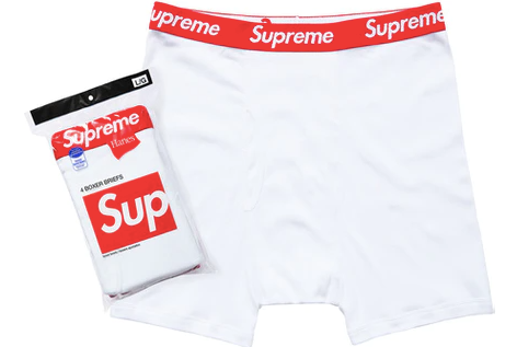 Supreme Hanes Boxer (4 Pack) Briefs White – RIF LA