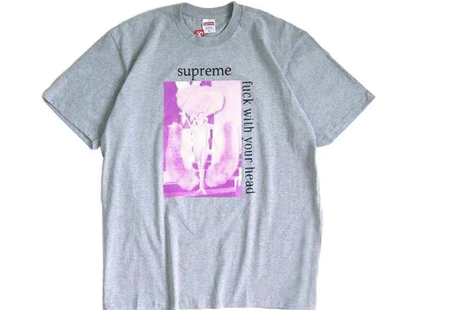Supreme Fuck With Your Head Tee Heather Grey – RIF LA
