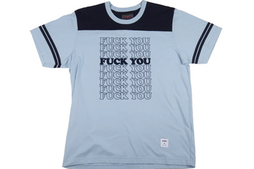 Supreme Hysteric Glamour Fuck You Football Tee Light Blue
