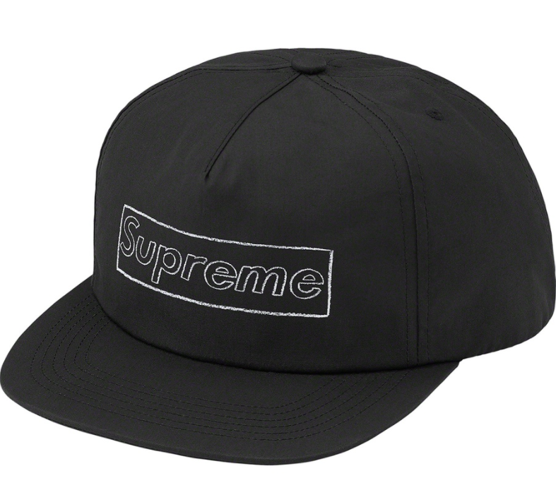 Supreme KAWS Chalk Logo 5-Panel Black (WORN)