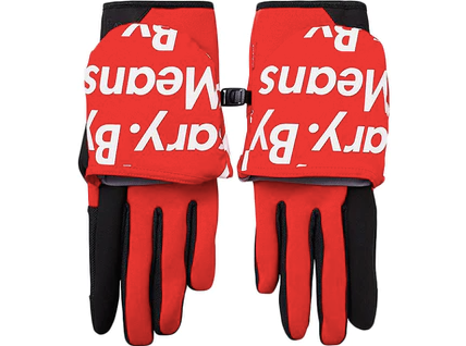 【正規品】15AW supreme winter runners glove Supreme The North Face By Any Means Winter Runners Gloves Red – RIF LA