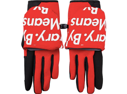 Supreme The North Face By Any Means Winter Runners Gloves Red