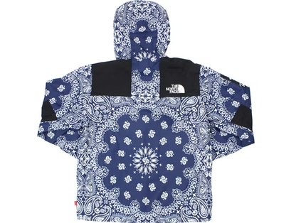 Supreme The North Face Bandana Mountain Jacket Navy (WORN) – RIF LA