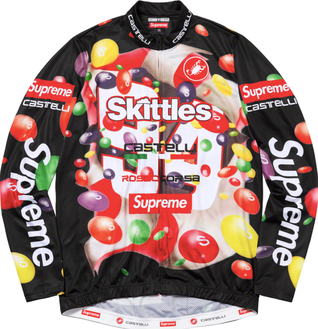 Supreme Skittles Castelli L/S Cycling Jersey Black