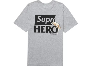 Supreme ANTIHERO Dog Tee Heather Grey (WORN)