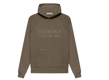 Fear of God Essentials SS Tee Sycamore Essentials Hoodie Wood