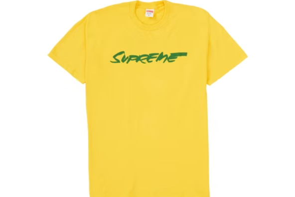 Supreme Futura Logo Tee Yellow (WORN)