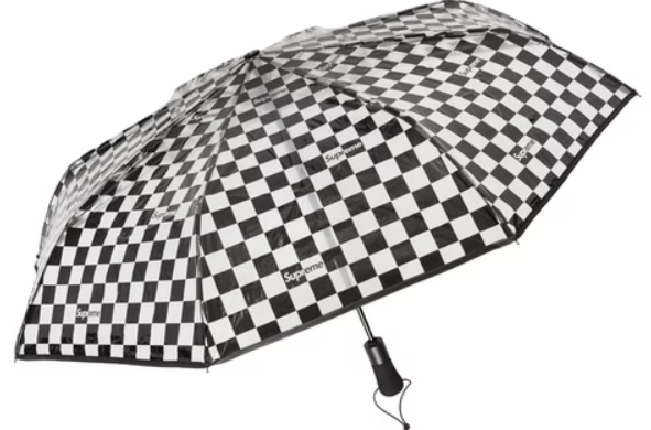 Supreme ShedRain Transparent Checkerboard Umbrella Black