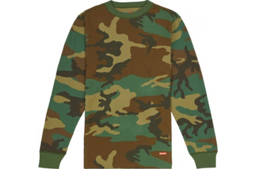 Supreme Hanes Thermal Crew (1 Pack) FW19 Woodland Camo