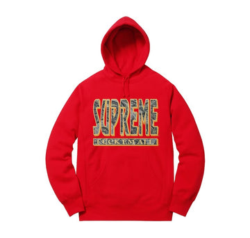 Supreme Paisley Fuck Em All Hoodie Red